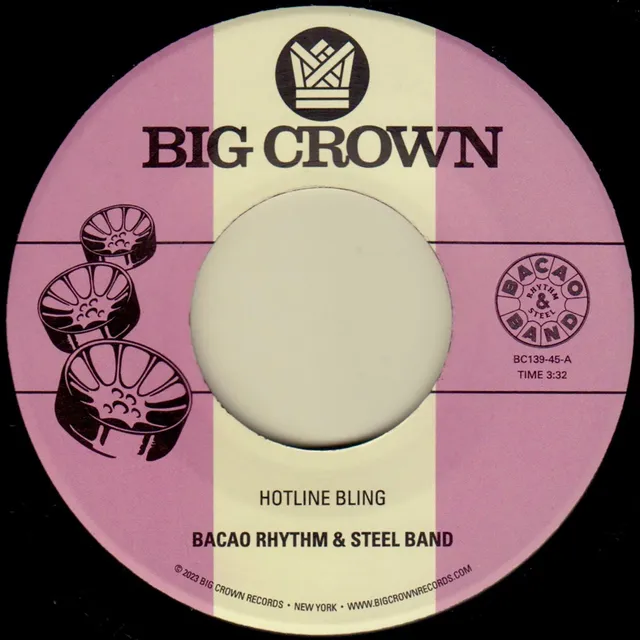 Bacao Rhythm Hotline Bling 45 tours vinyle funk