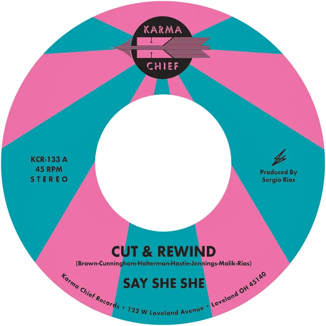 Say She She Cut & Rewind 45 tours vinyle rose disco