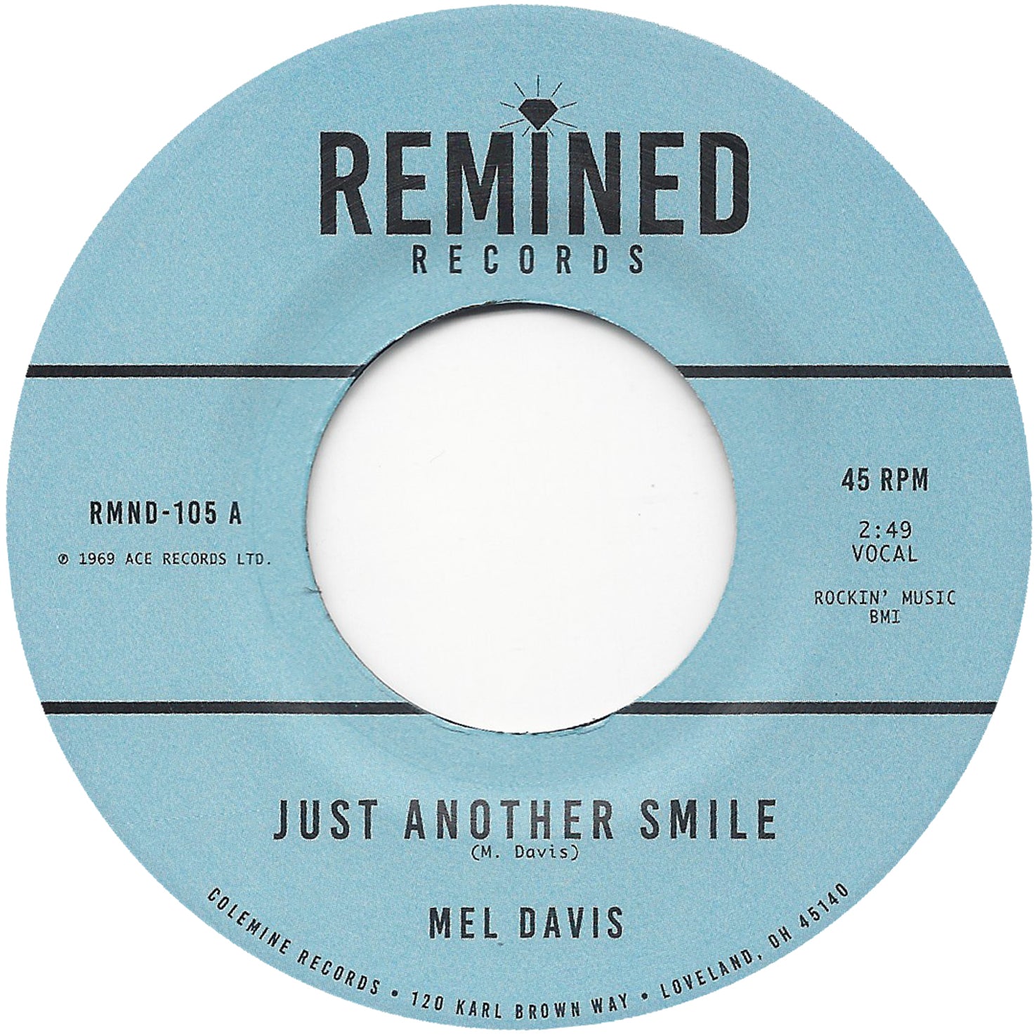 Mel Davis Just Another Smile 45T vinyle funk northern soul