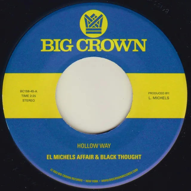 El Michels & Black Thought Hollow Way 7" vinyle 45 tours