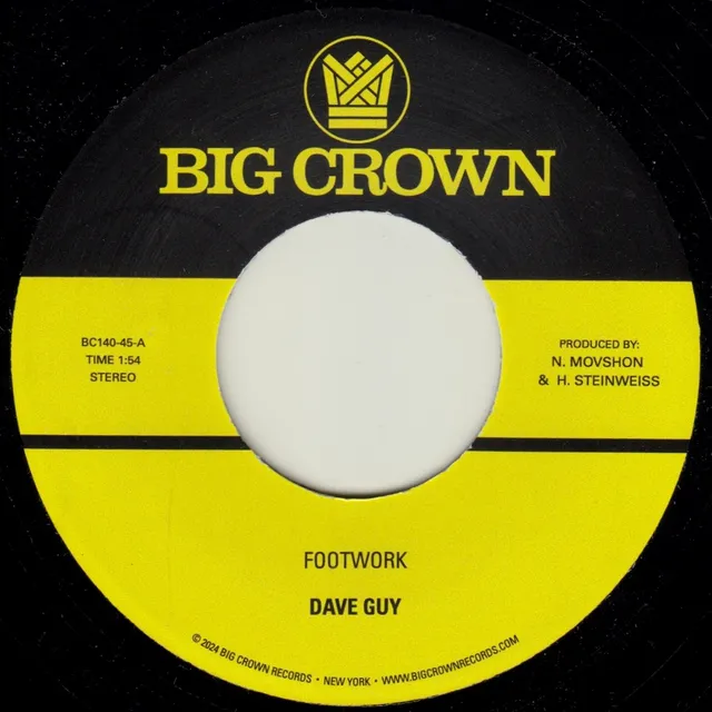 Big Crown Dave Guy Footwork vinyle 7" 45 tours single