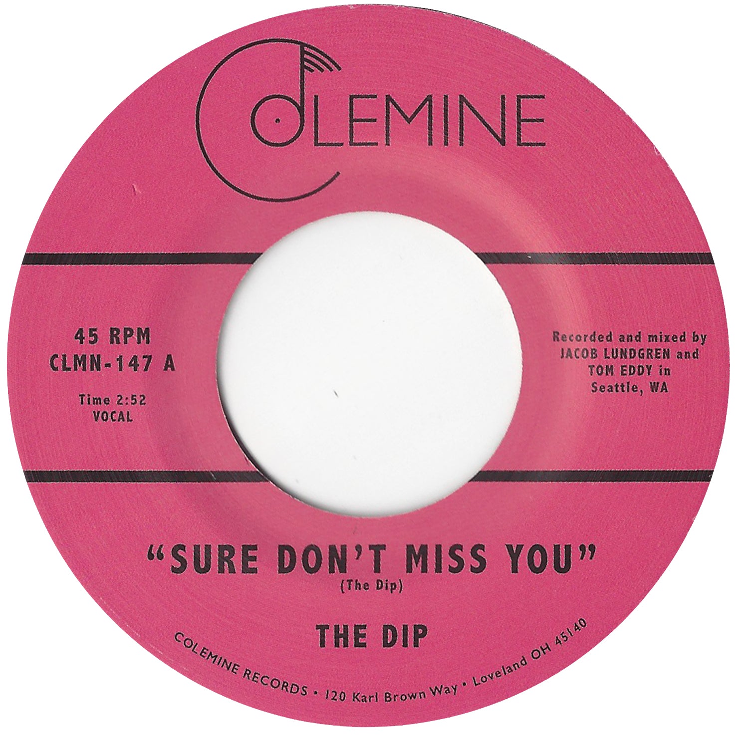 The Dip Sure Don't Miss You vinyle 7" soul Seattle