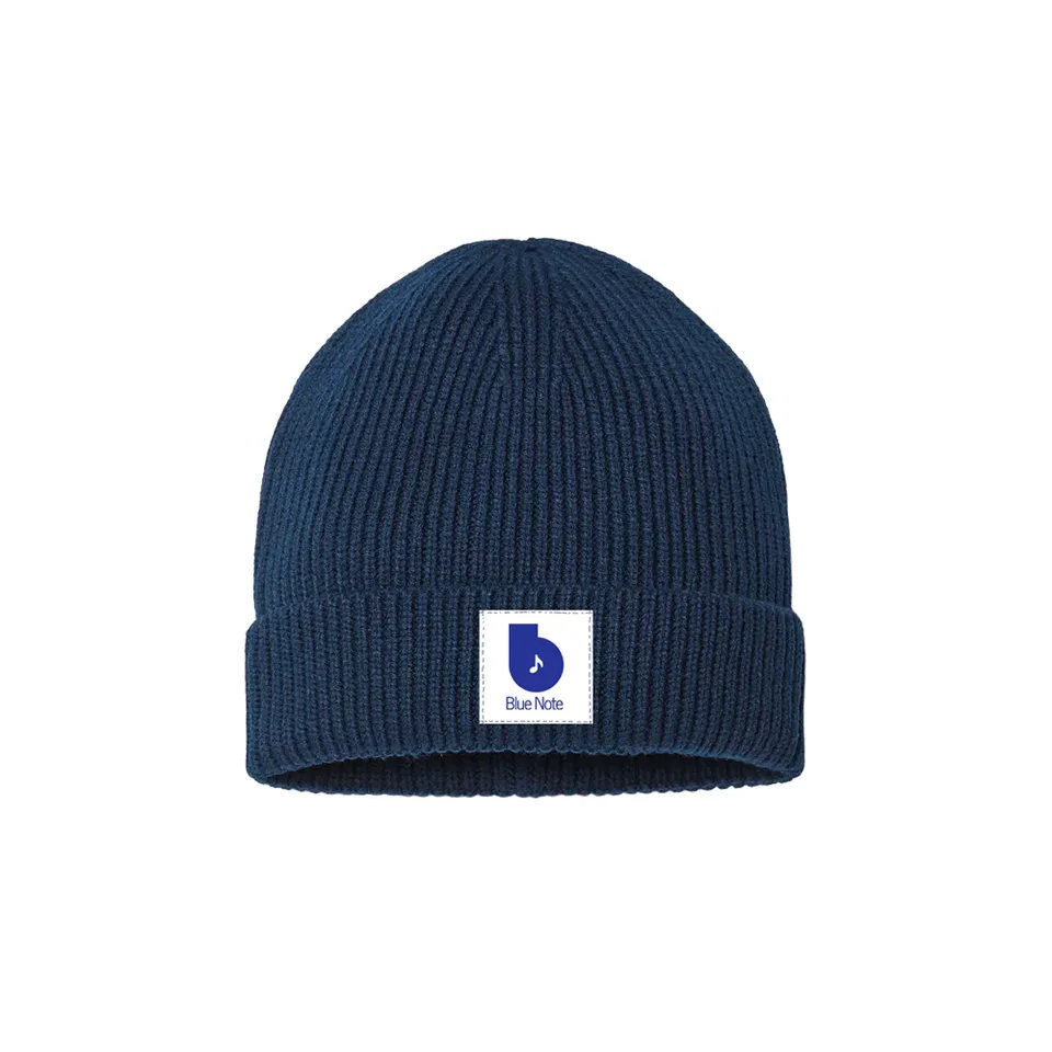 Blue Note bonnet logo tissé polyester recyclé noir