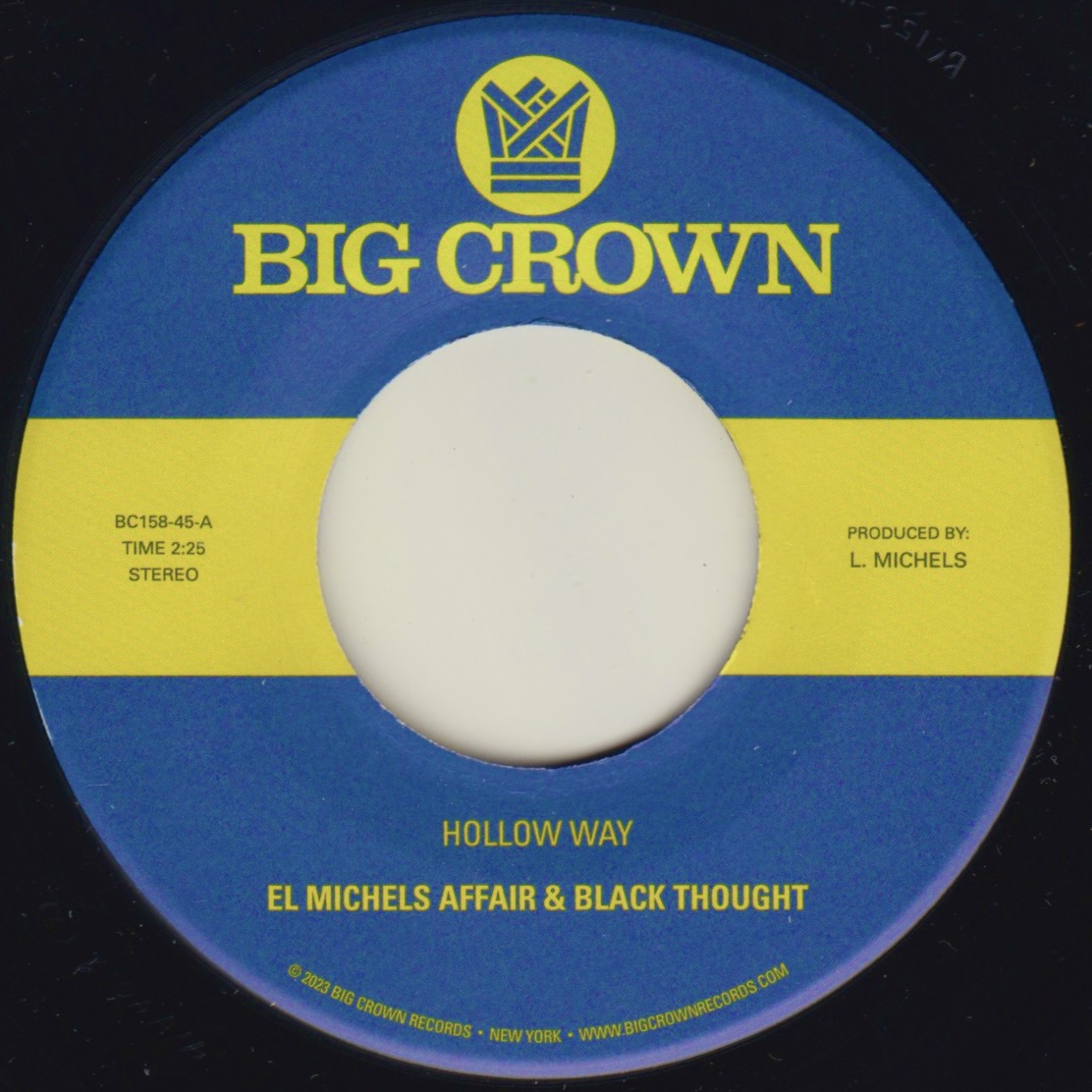 El Michels & Black Thought Hollow Way 7" vinyle 45 tours