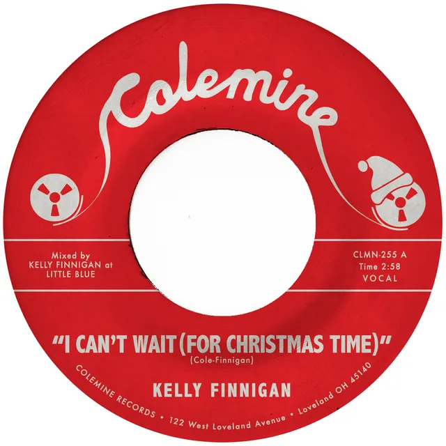 Kelly Finnigan I Can't Wait 45 tours vinyle blanc Noël
