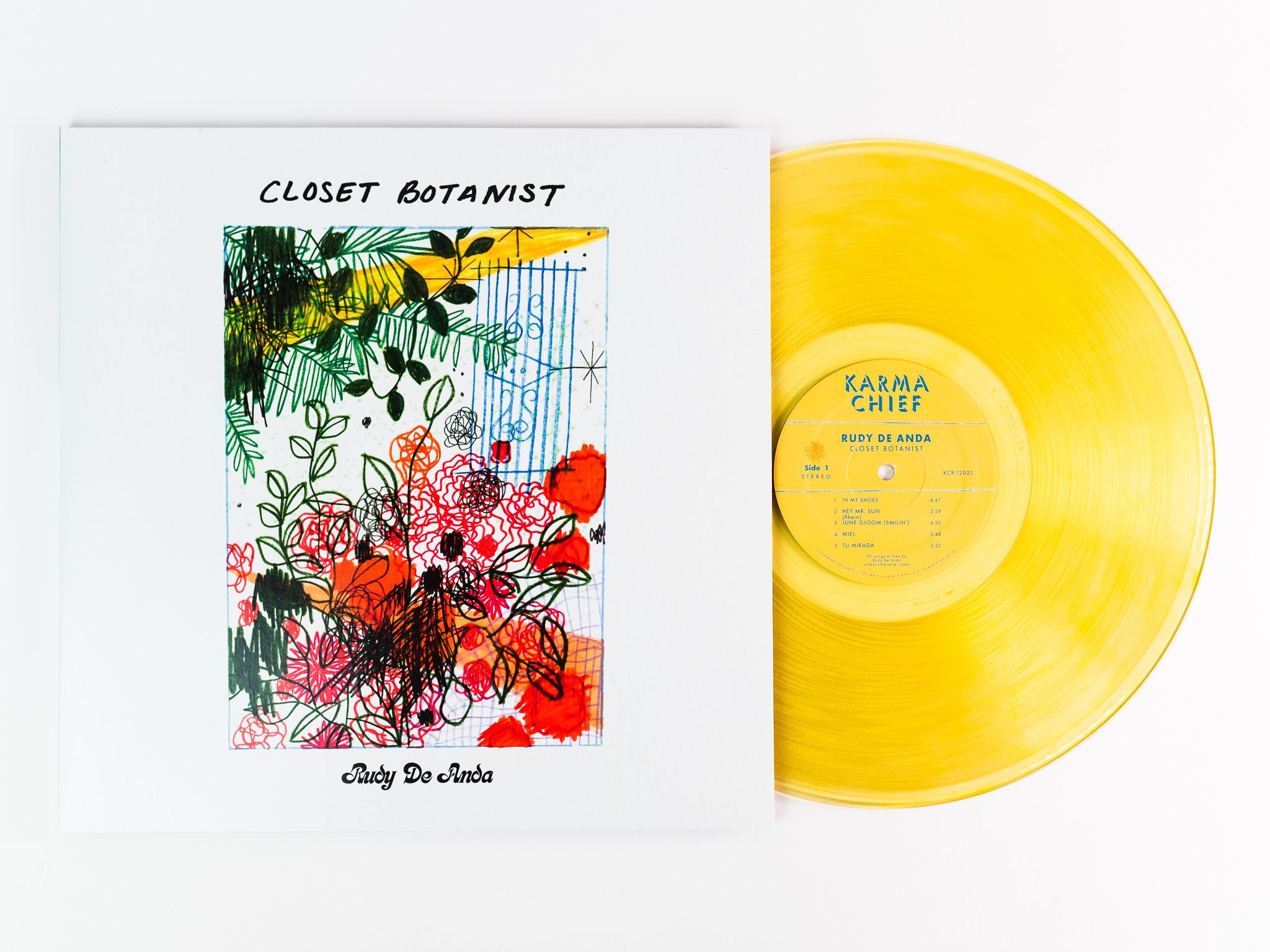 Rudy De Anda Closet Botanist LP vinyle jaune souci