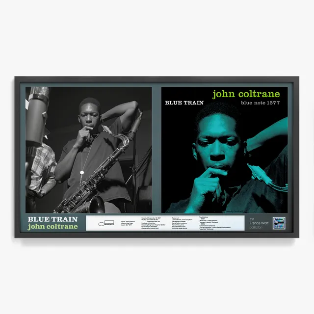 Blue Note Blue Train Diptyque encadré John Coltrane tirage limité