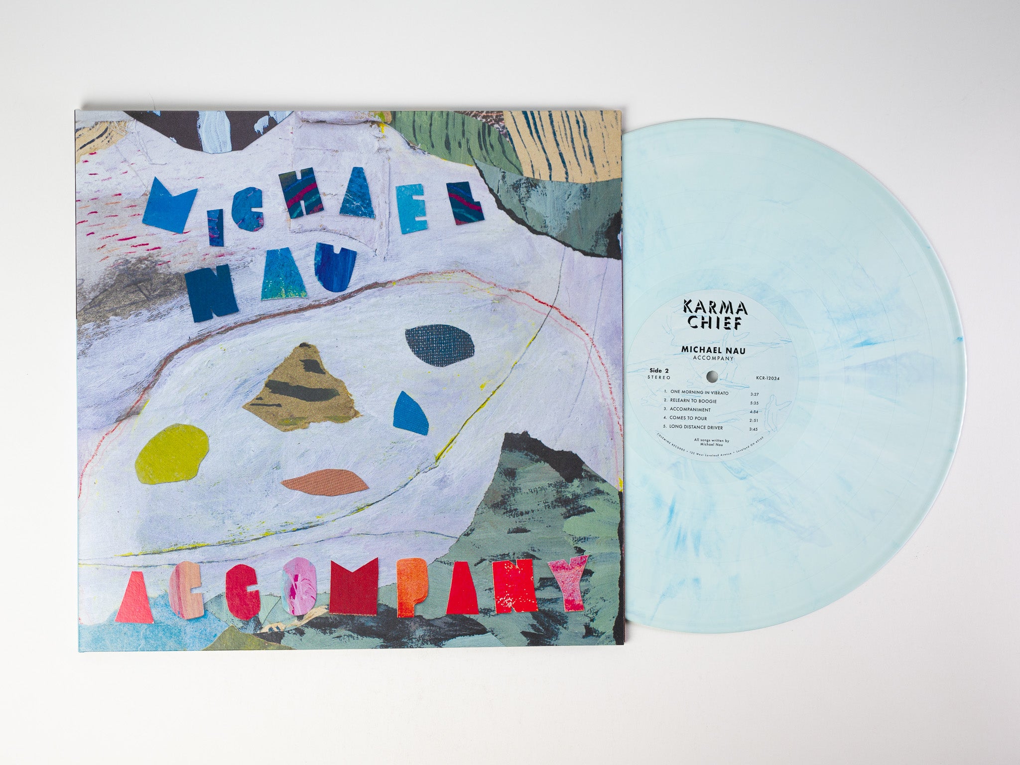 Karma Chief Michael Nau Accompany vinyle LP bleu poudre