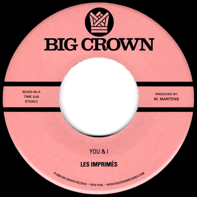 Les Imprimés You & I / Miss The Days 45T vinyle 7" soul