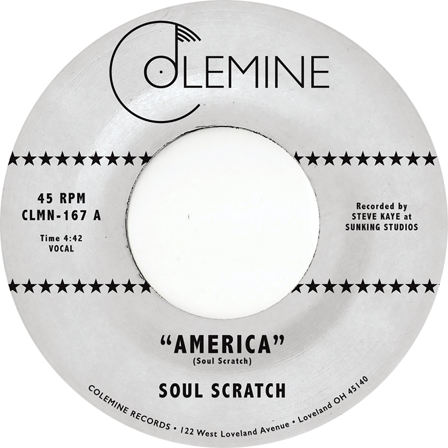 Colemine Soul Scratch America 45 tours 7 pouces couleur