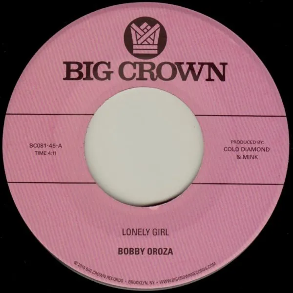 Bobby Oroza Lonely Girl / Alone Again vinyle 45T