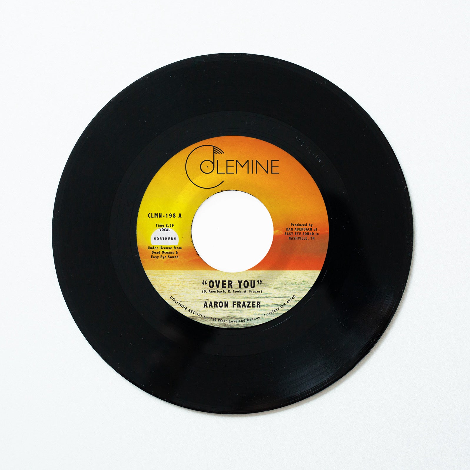 Colemine Aaron Frazer Over You 45 tours vinyle or translucide