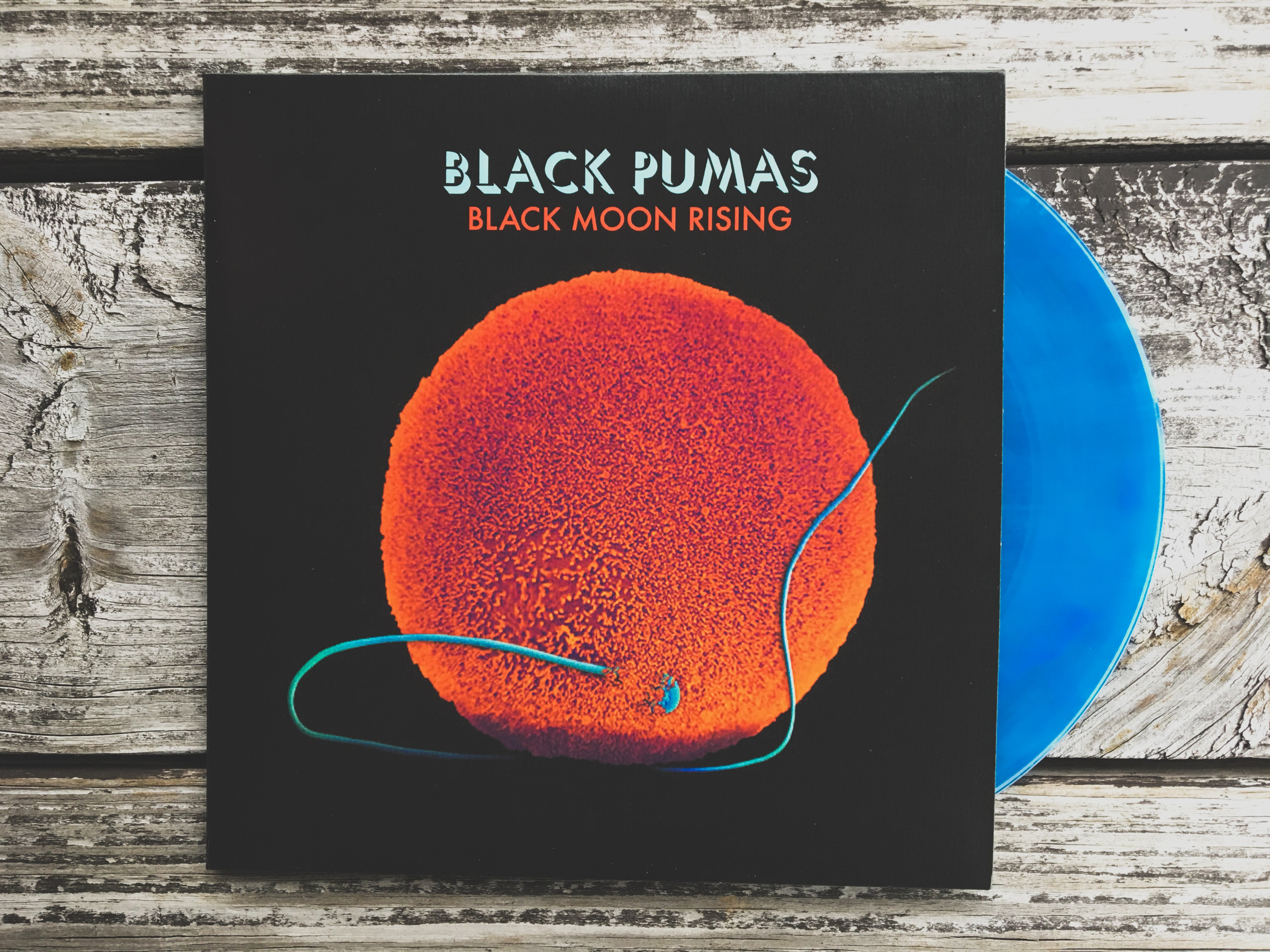 Black Pumas Black Moon Rising 45 tours vinyle bleu soul psyché