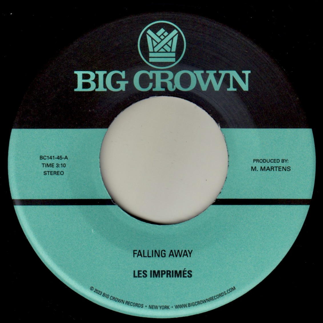 Big Crown Records Falling Away b/w Still Here 45 tours 7"