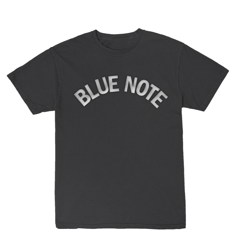 Blue Note Applique T-shirt coton lettres Denim taille L