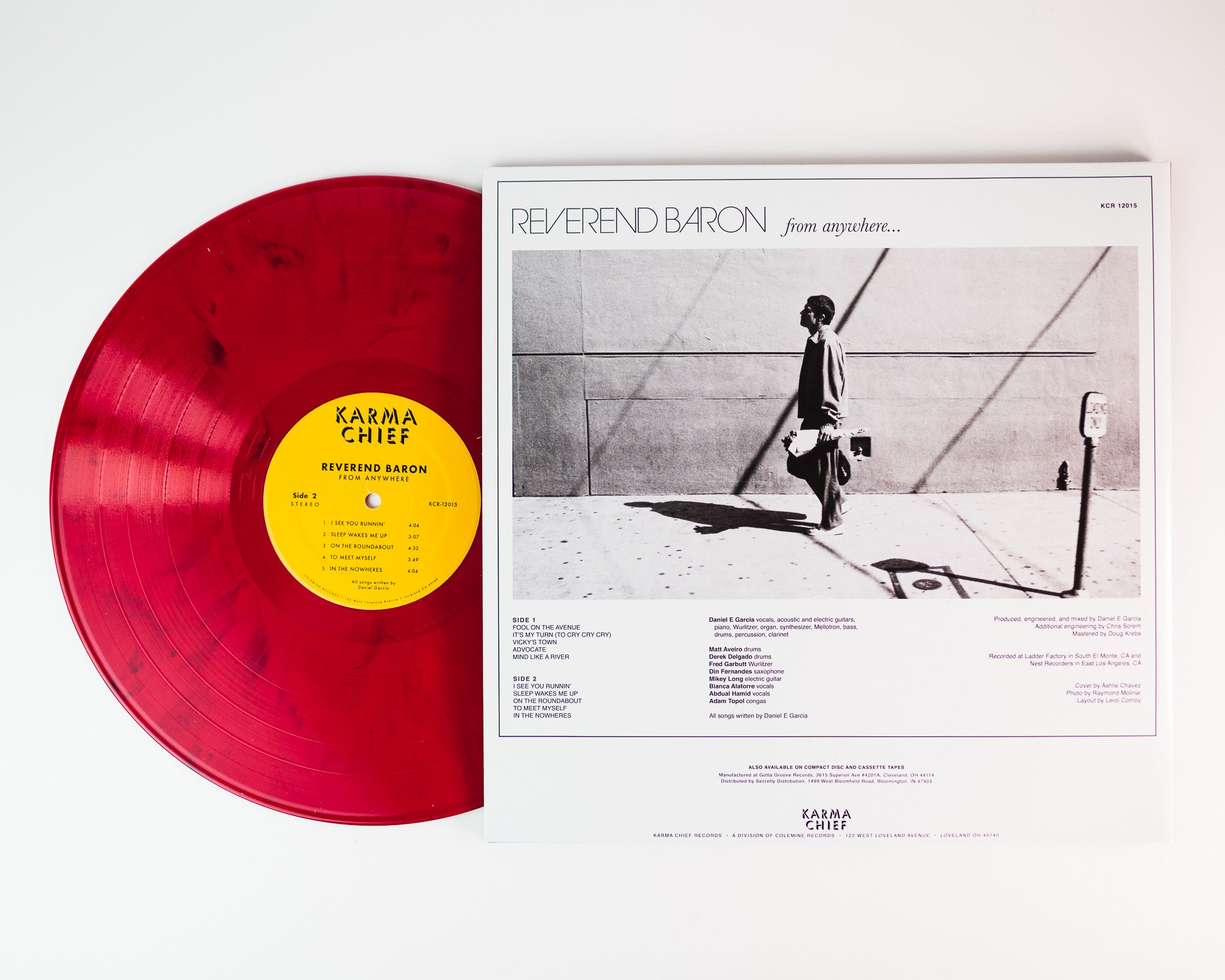 Reverend Baron From Anywhere vinyle LP maroon dédicacé