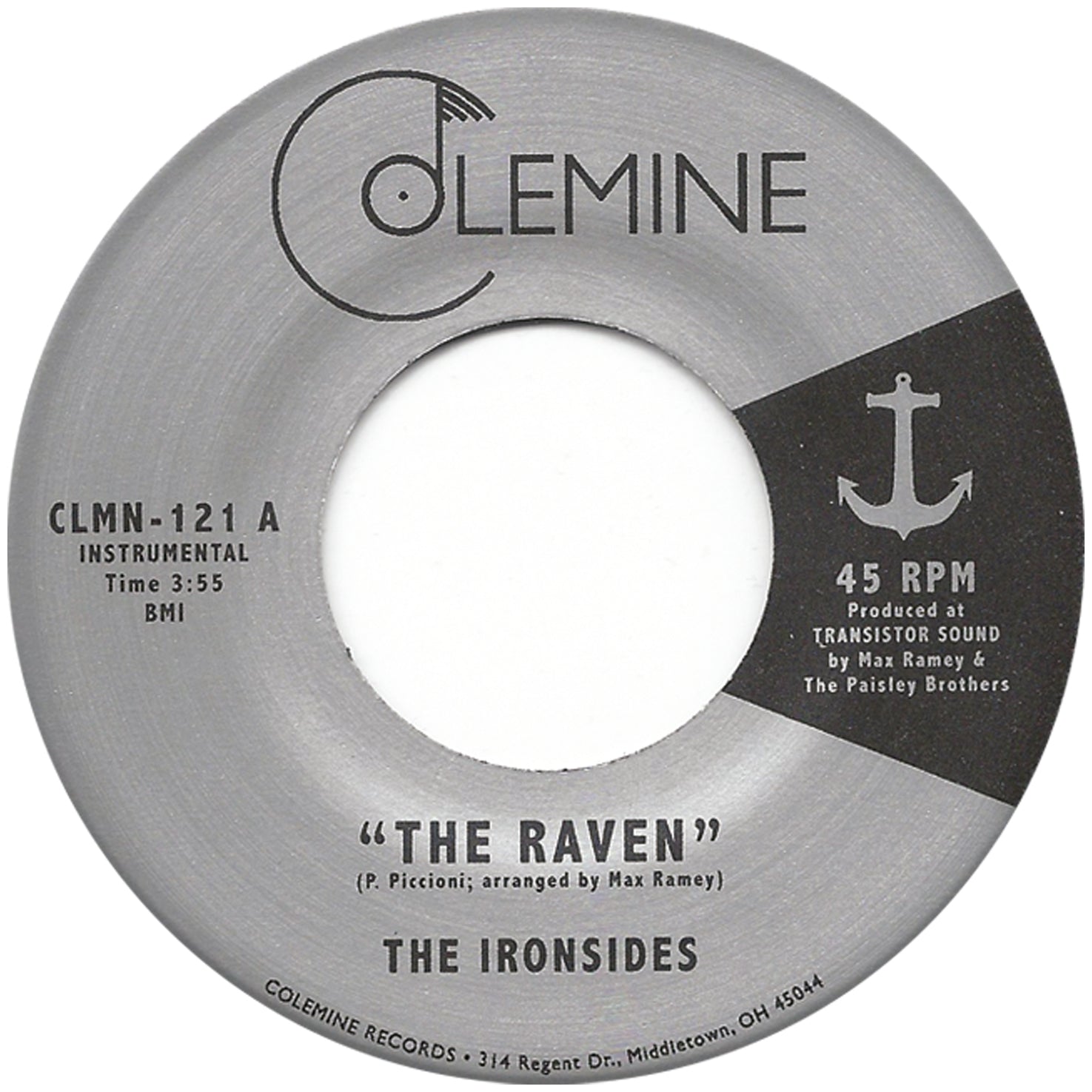 Colemine The Ironsides The Raven 45T vinyle noir