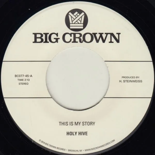 Holy Hive This Is My Story b/w Blue Light 45 tours soul