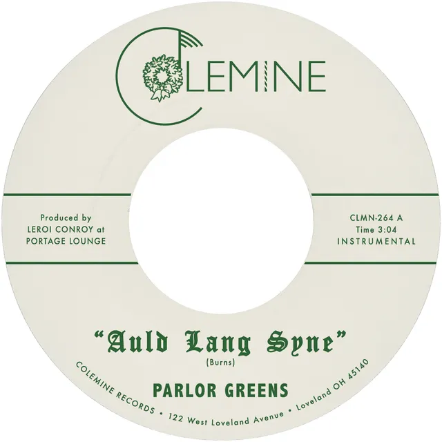 Colemine Parlor Greens Auld Lang Syne 45 tours vinyle vert jazz noël