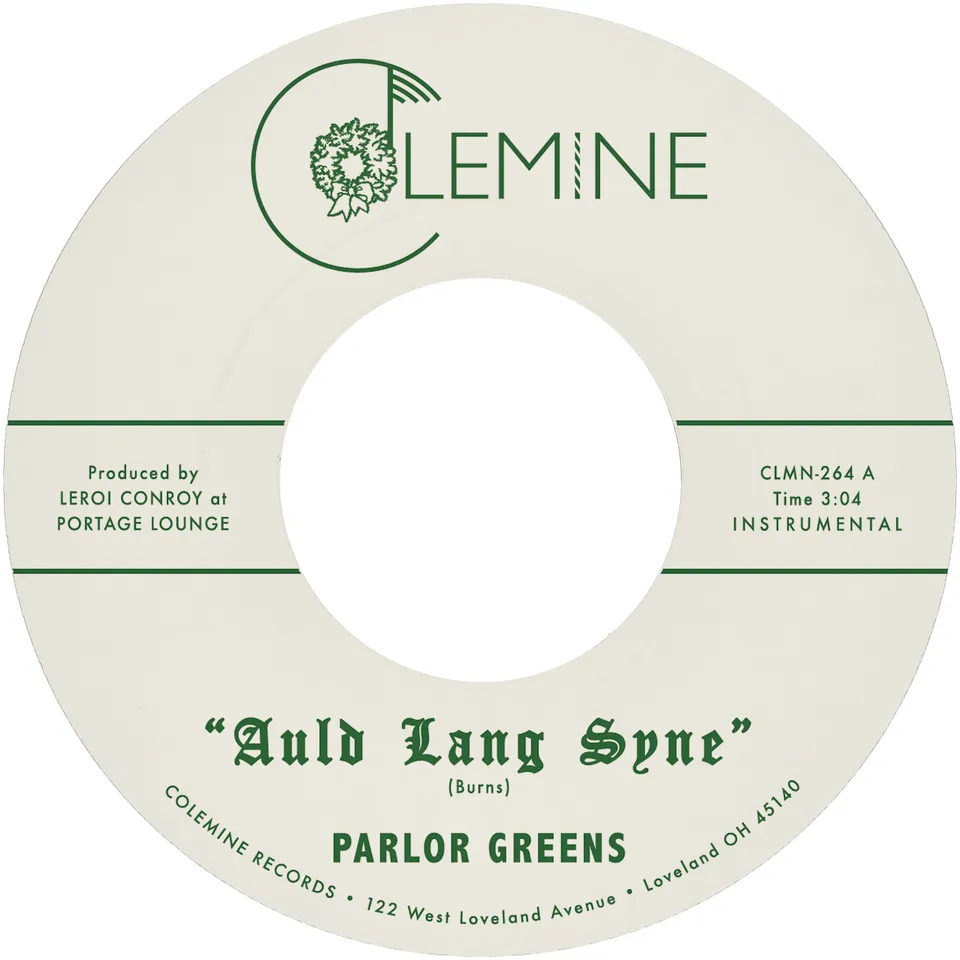 Colemine Parlor Greens Auld Lang Syne 45 tours vinyle vert jazz noël
