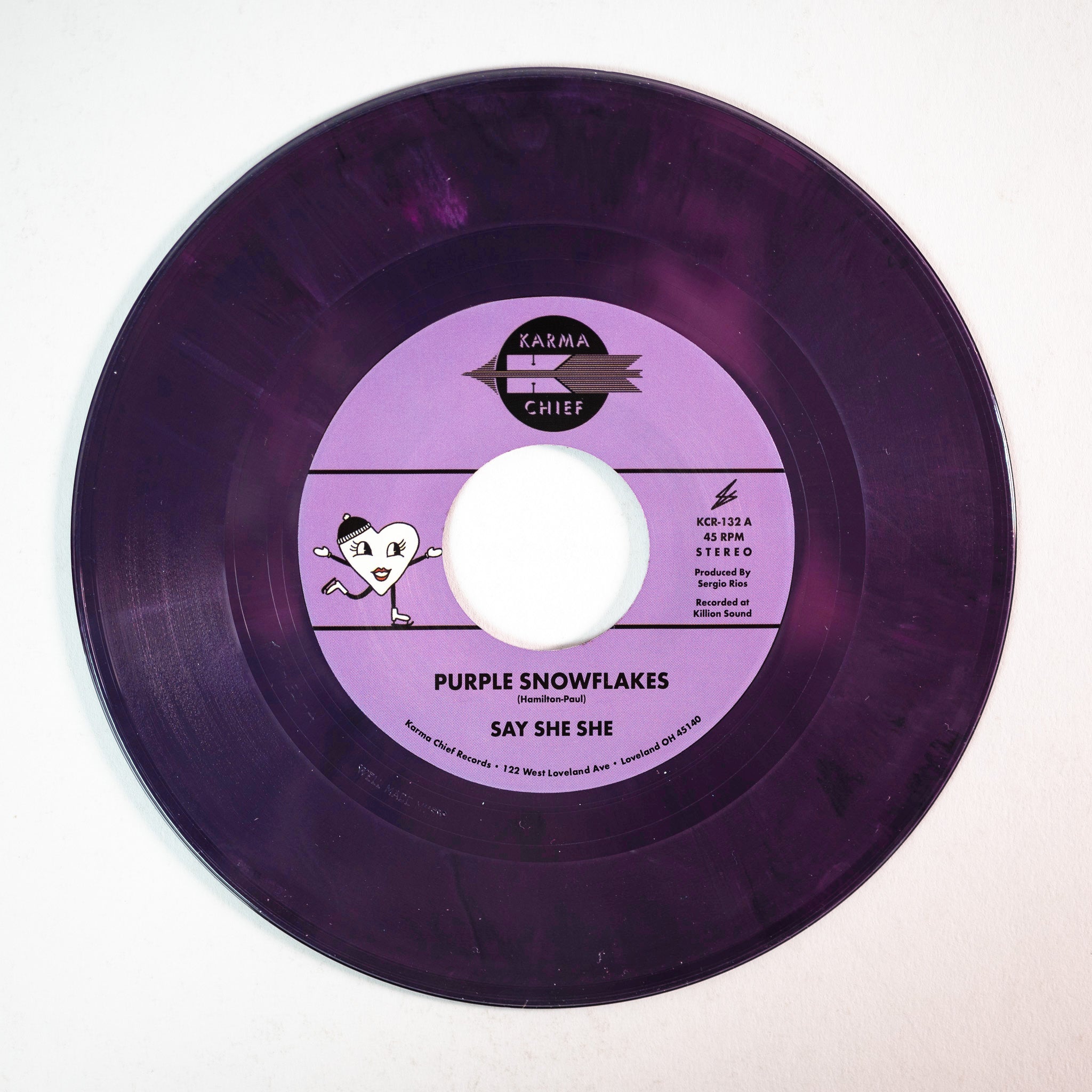 Say She She Purple Snowflakes vinyle 45 violet