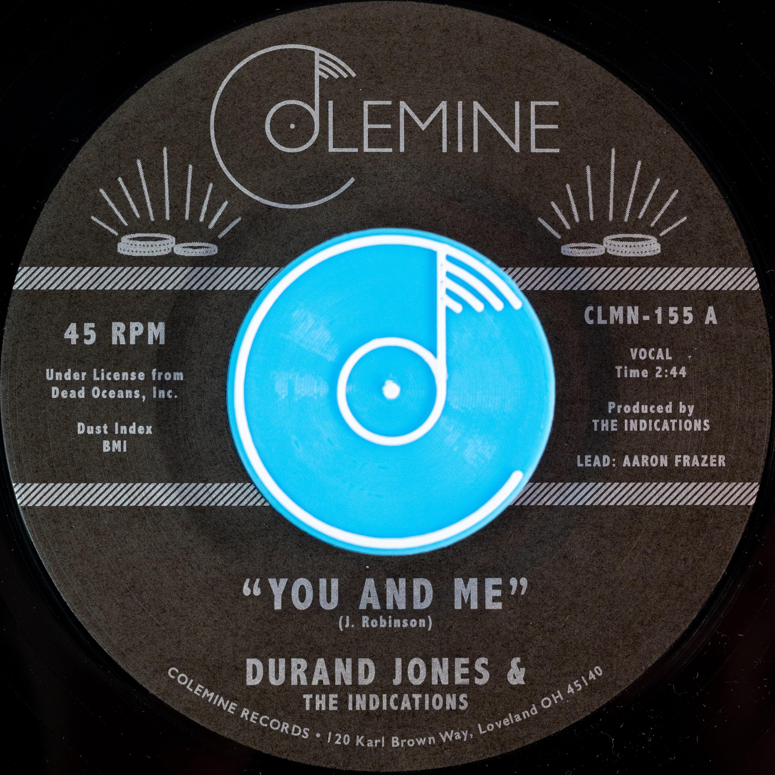 Durand Jones Indications You And Me 45 tours vinyle noir soul