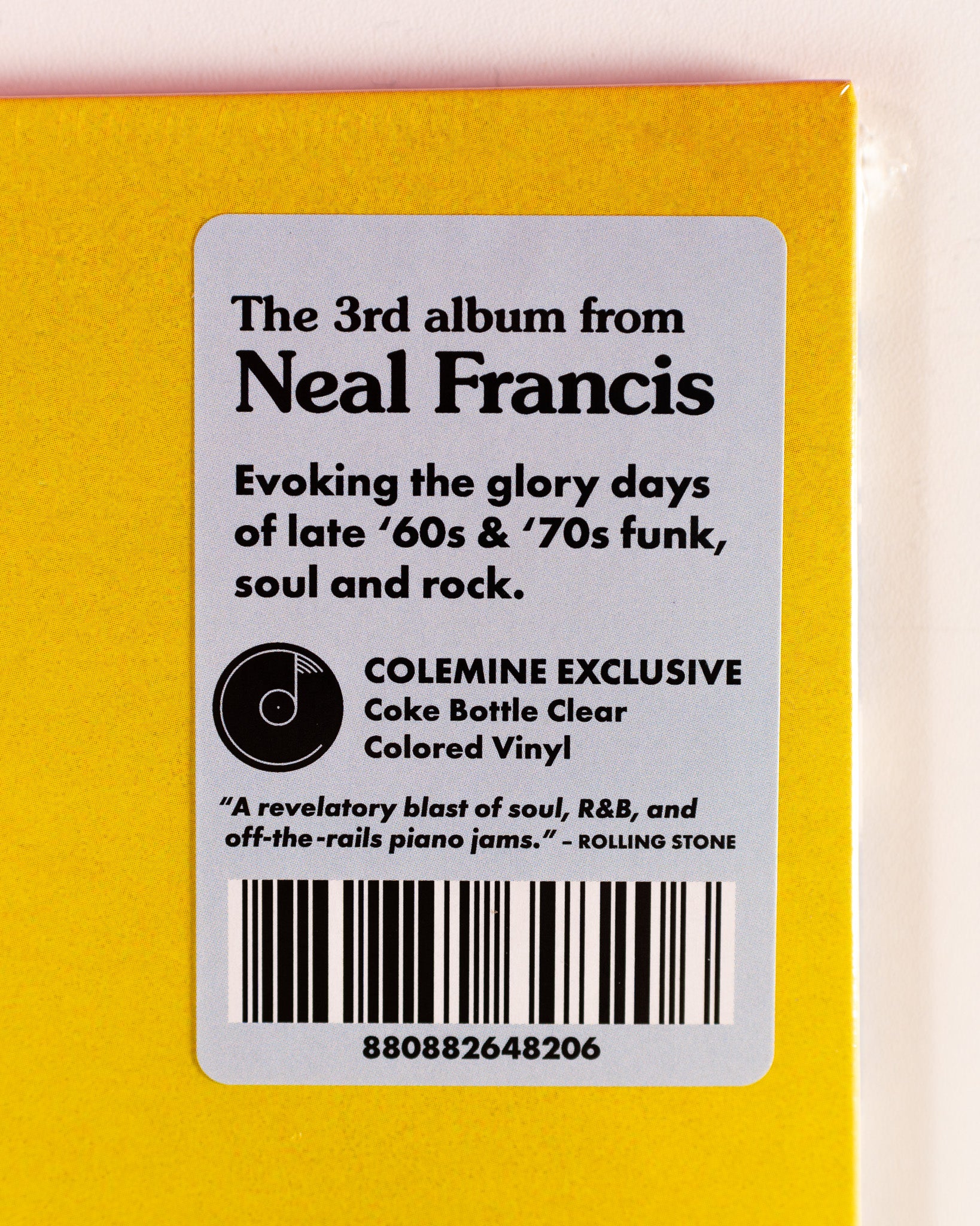 Neal Francis Return To Zero LP vinyle coke bottle clear funk