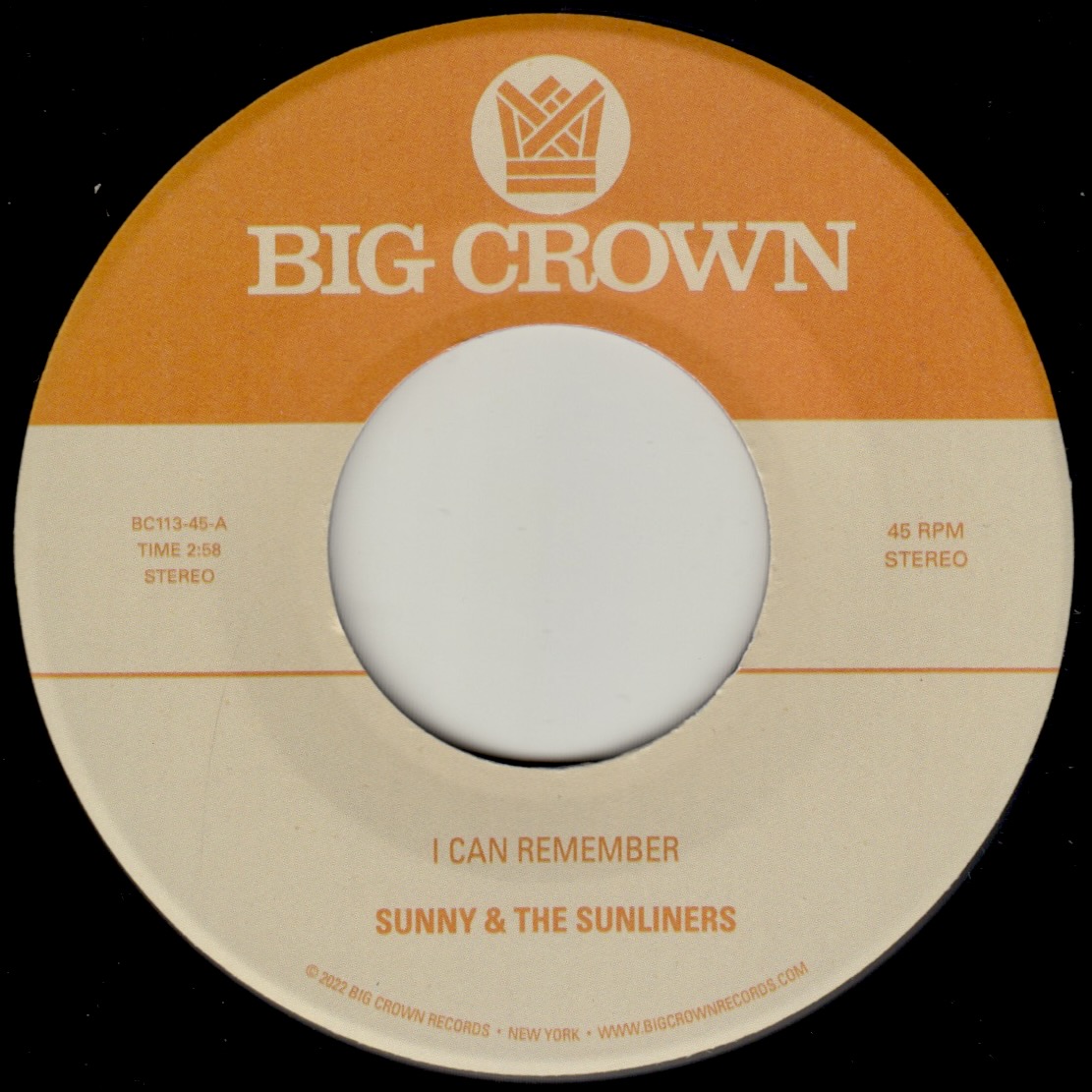 Big Crown Records Sunny I Can Remember 45 tours