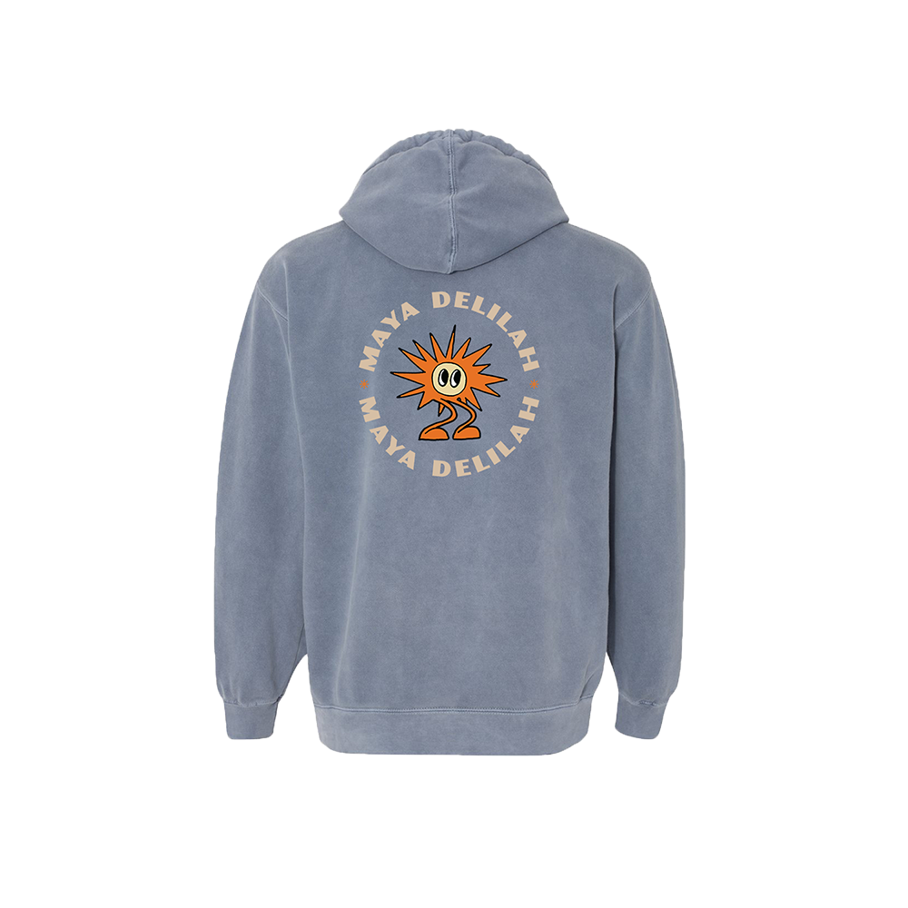 Maya Delilah Spike Hoodie Denim Sweat Coton Brodé