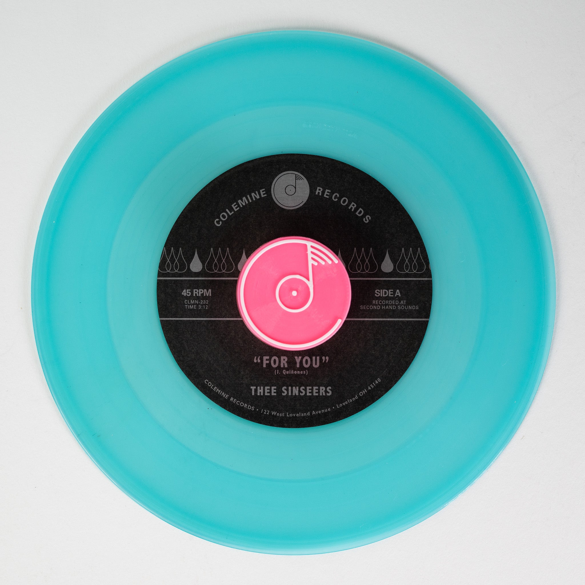 Thee Sinseers For You 45 tours vinyle bleu sweet soul