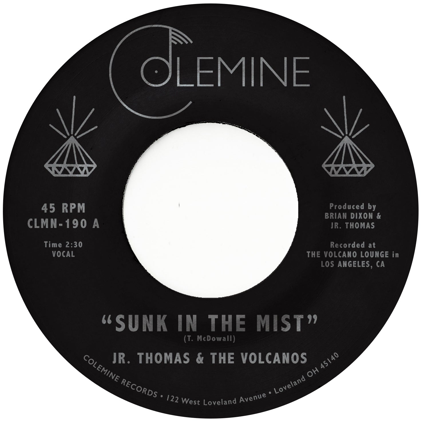 Jr. Thomas & The Volcanos Sunk In The Mist 45T vinyle orange