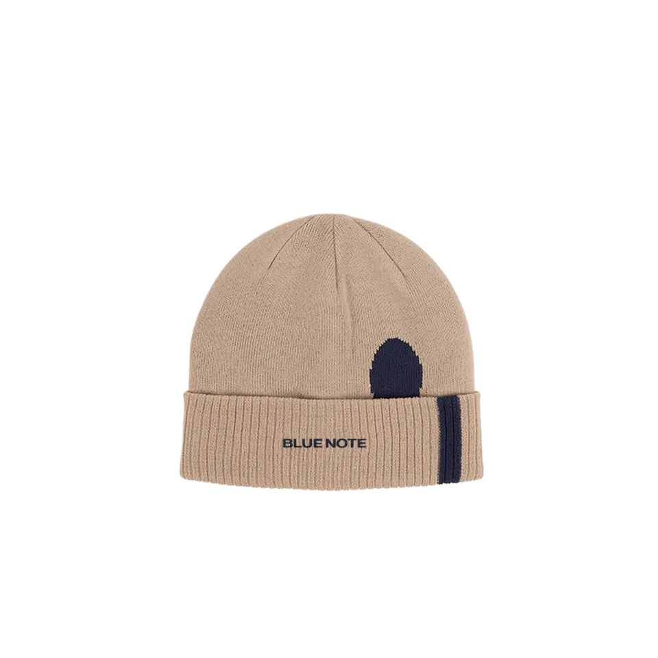Blue Note bonnet beige brodé taille unique