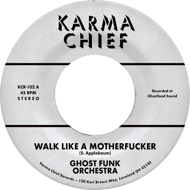 Ghost Funk Orchestra Walk Like A Motherfucker 45T violet funk