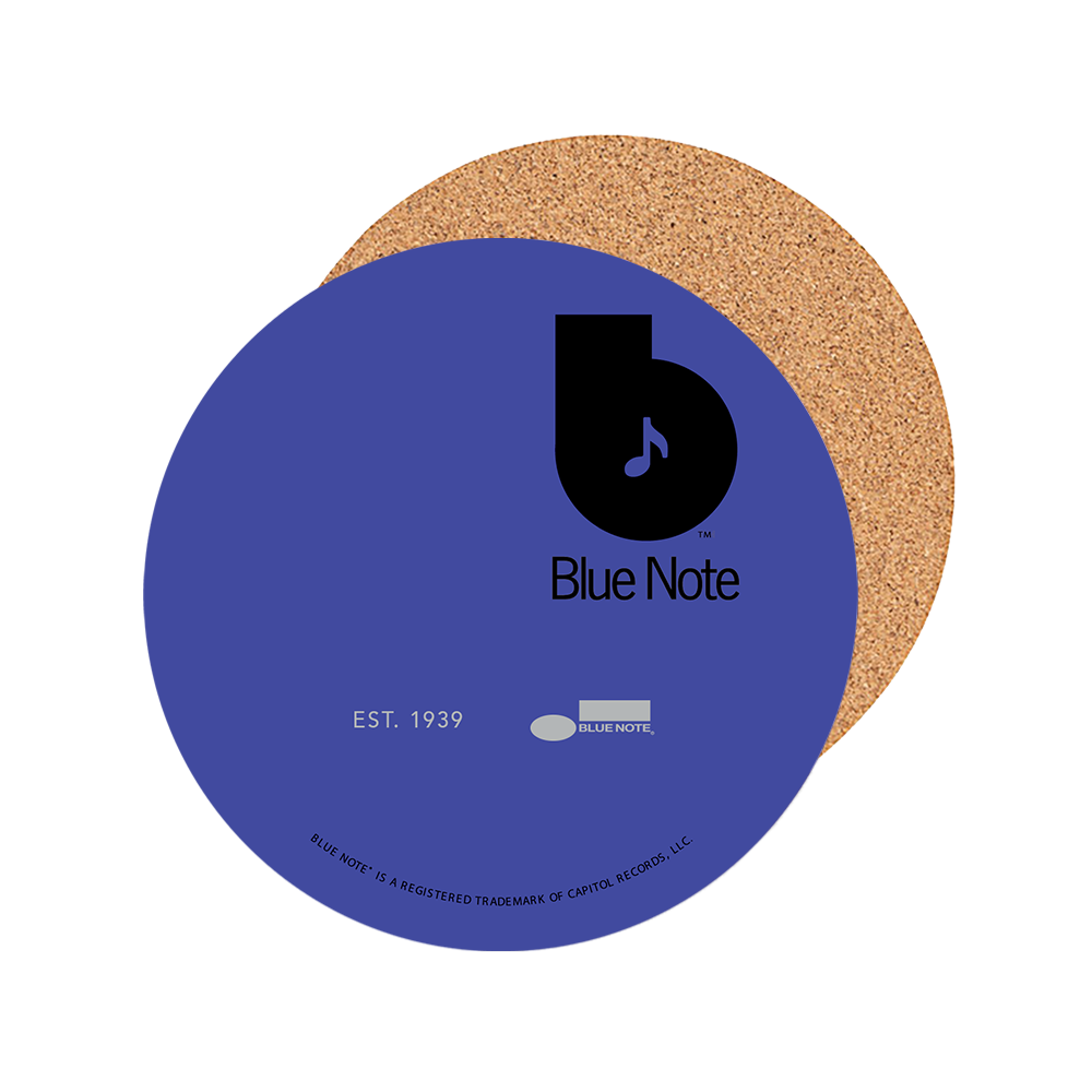 Blue Note Set 4 sous-verres vinyle label vintage liège