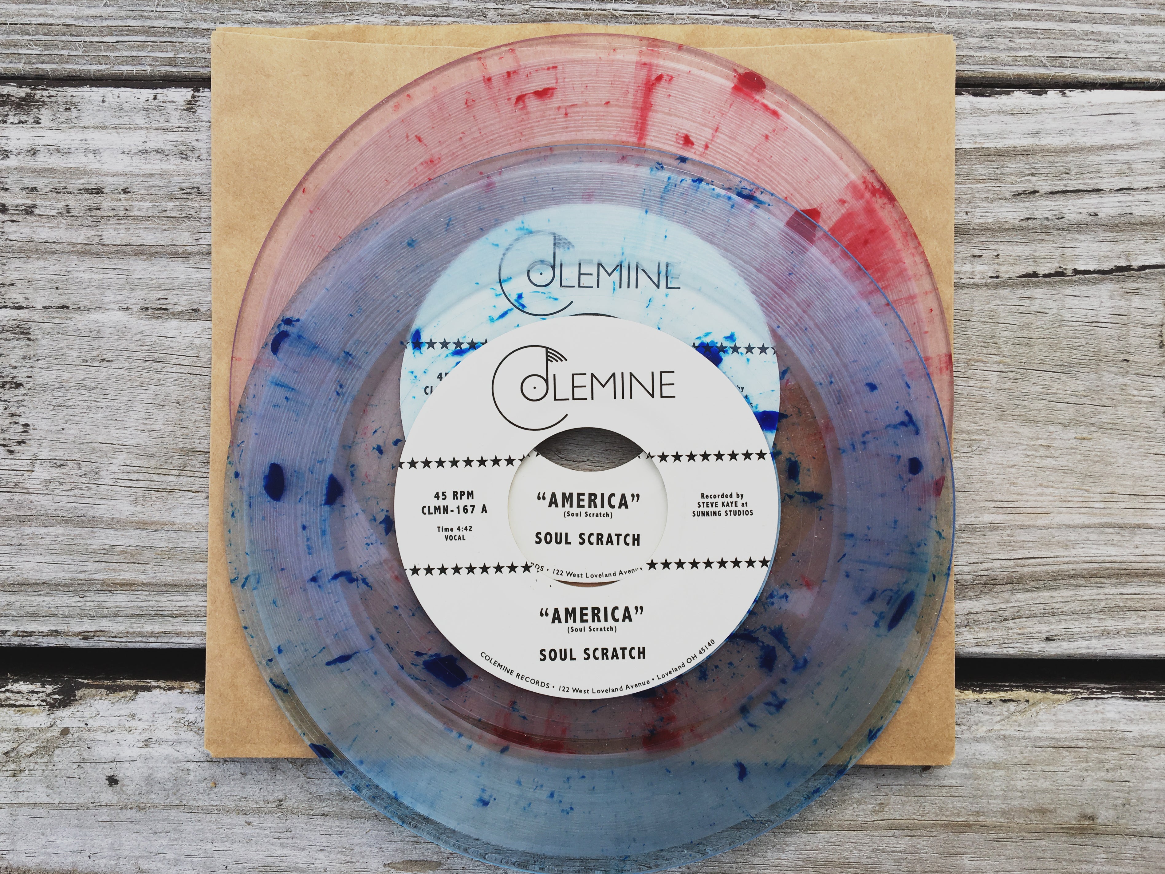 Colemine Soul Scratch America 45 tours 7 pouces couleur