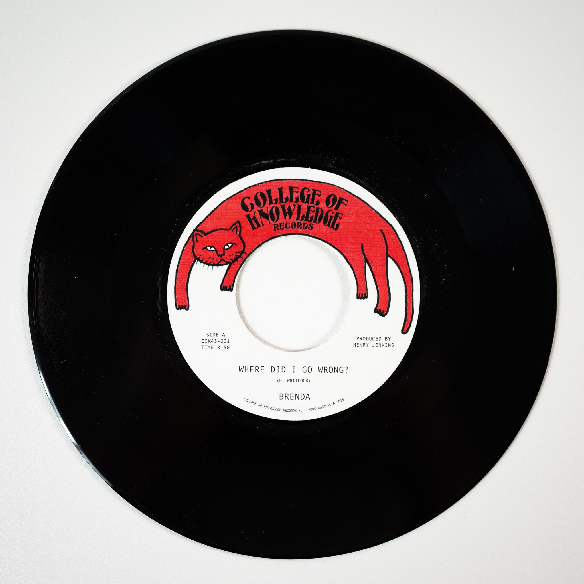 Brenda Where Did I Go Wrong 45 tours vinyle noir