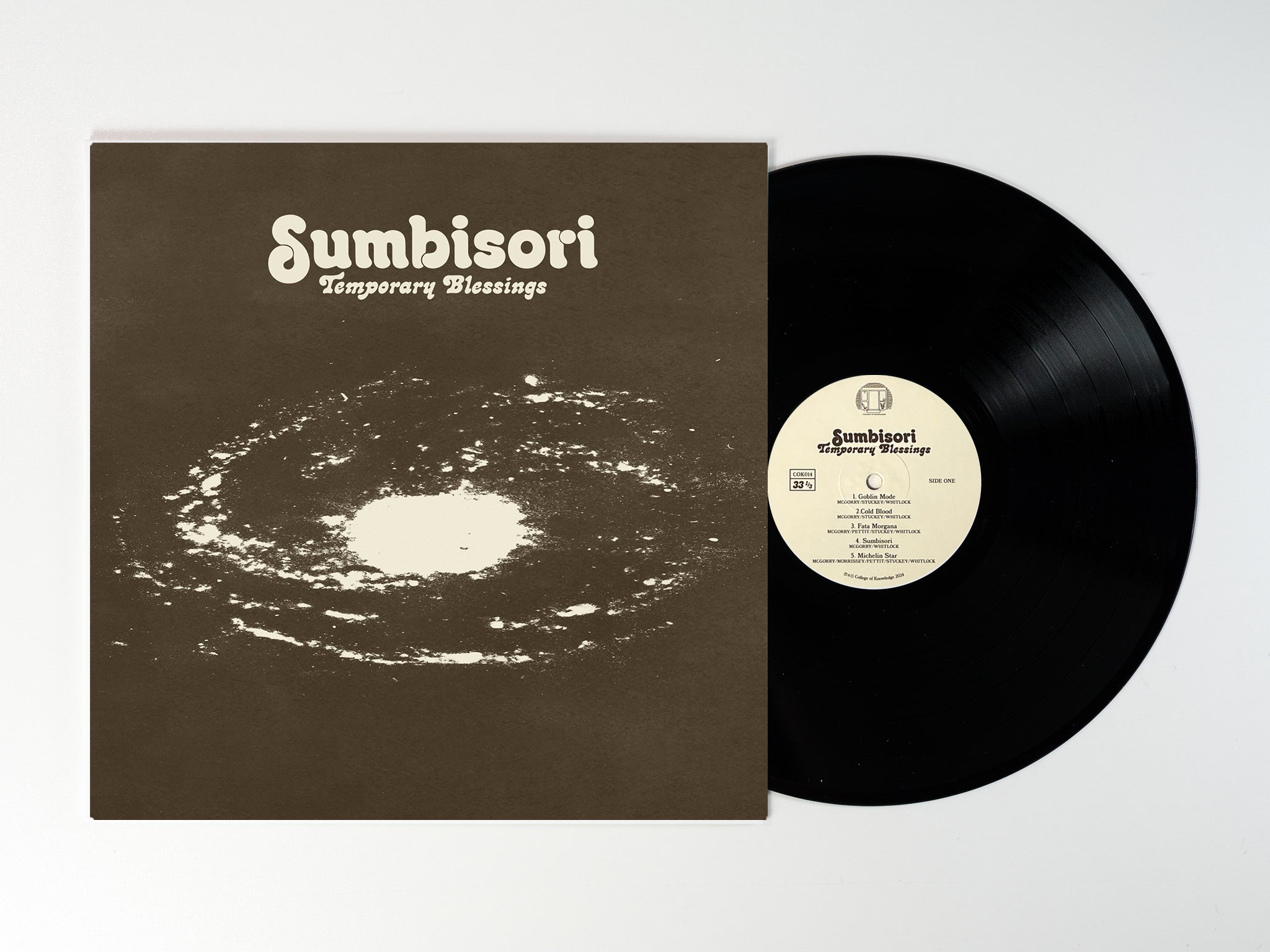 Temporary Blessings Sumbisori vinyle LP splatter orange marron