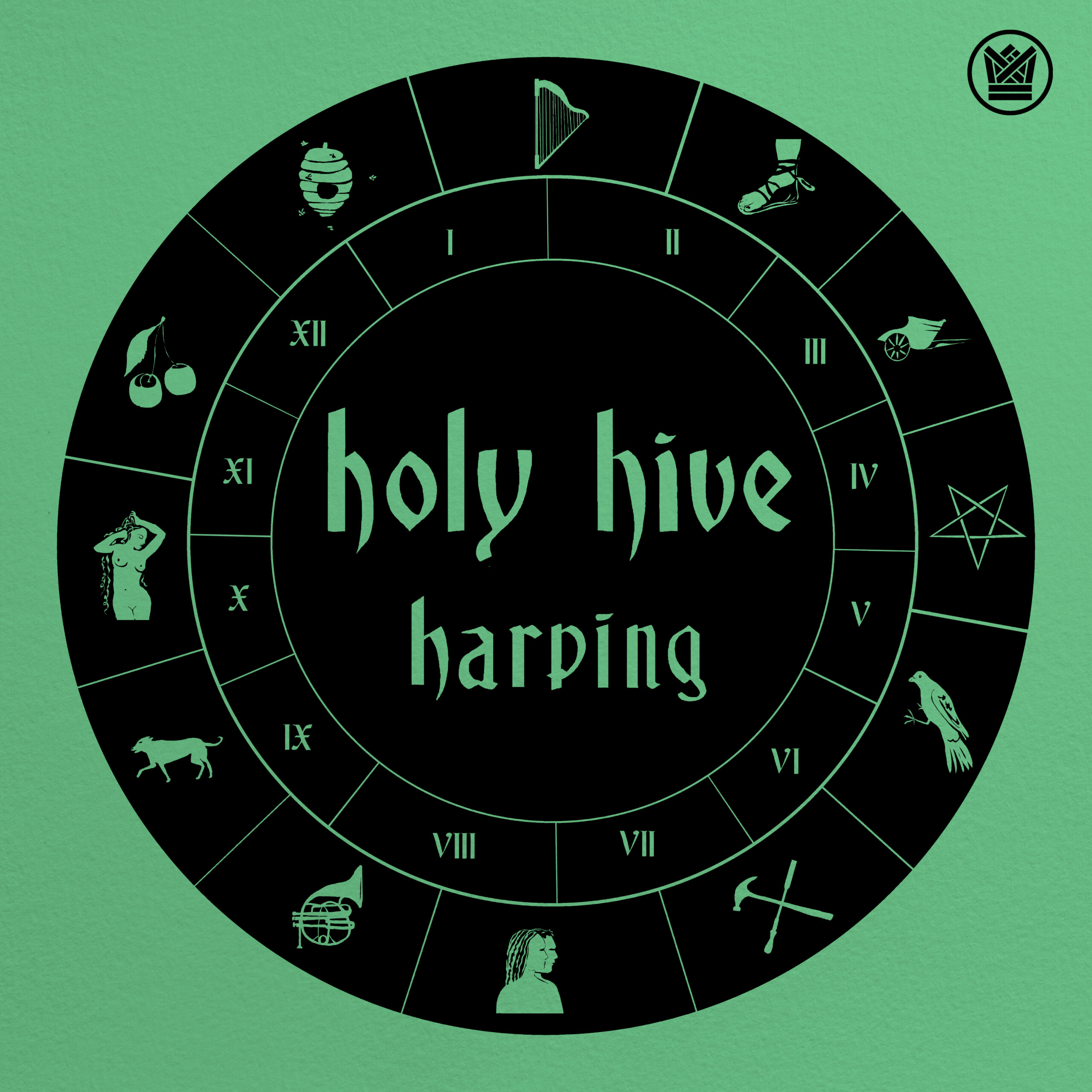 Holy Hive Harping EP vinyle couleur green milk Big Crown