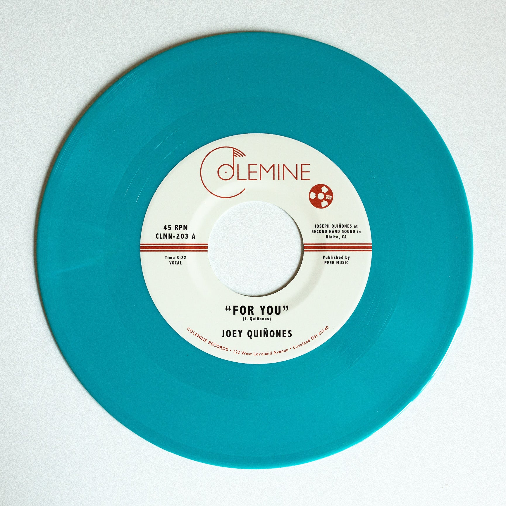 Joey Quiñones For You 45 tours vinyle couleur soul reggae
