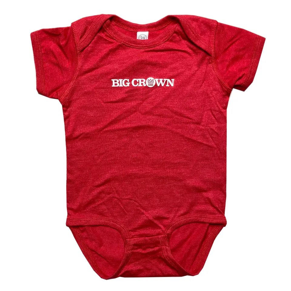 Big Crown Records Logo Body Bébé Rouge Encre Blanche