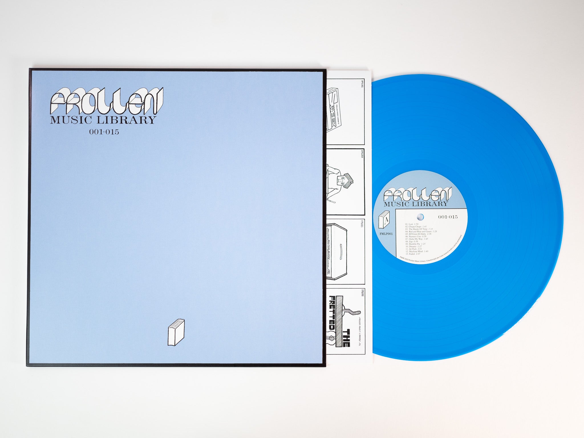 Frollen Music Library 001-015 LP vinyle bleu hip-hop