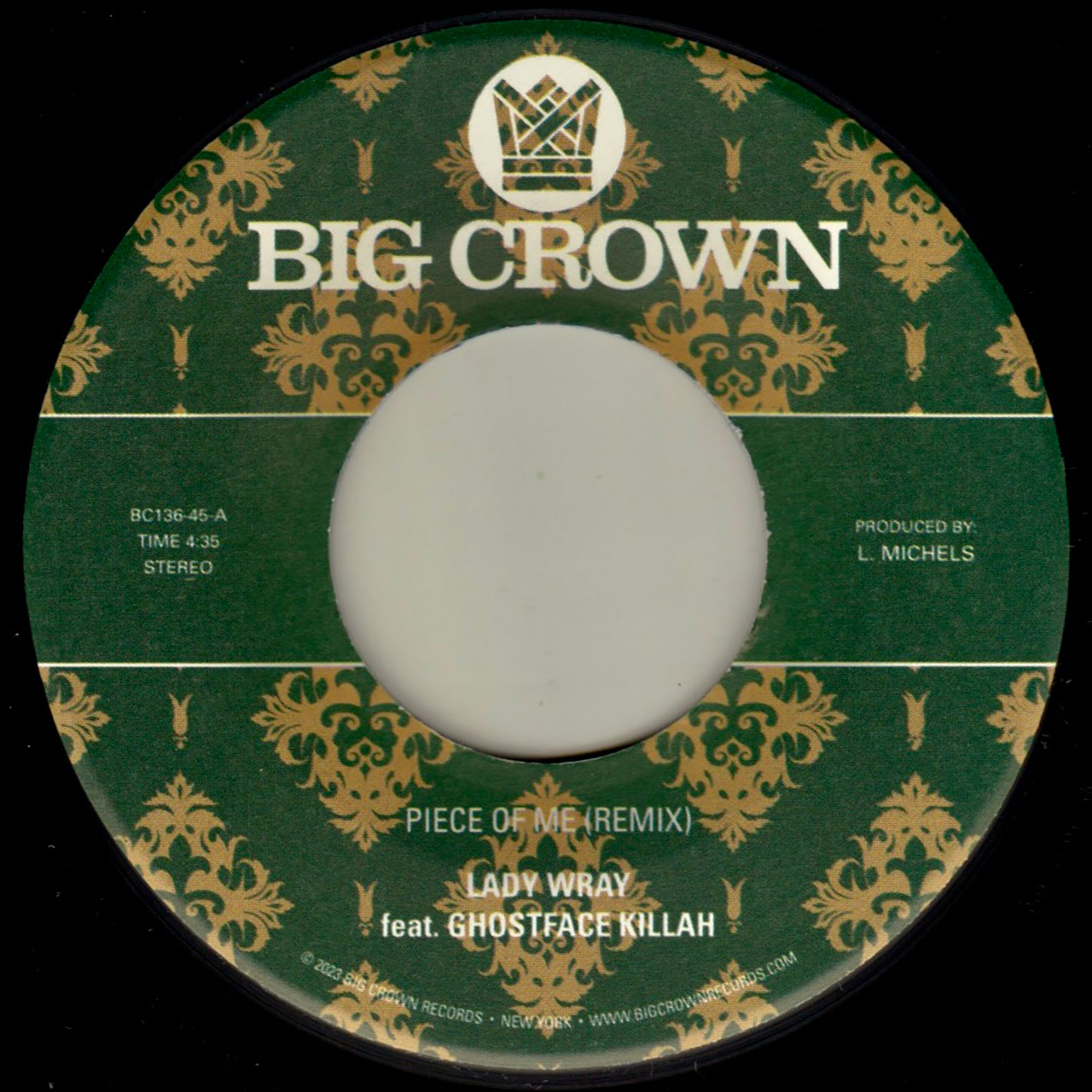 Big Crown Lady Wray Piece Of Me single vinyle 45 tours remix