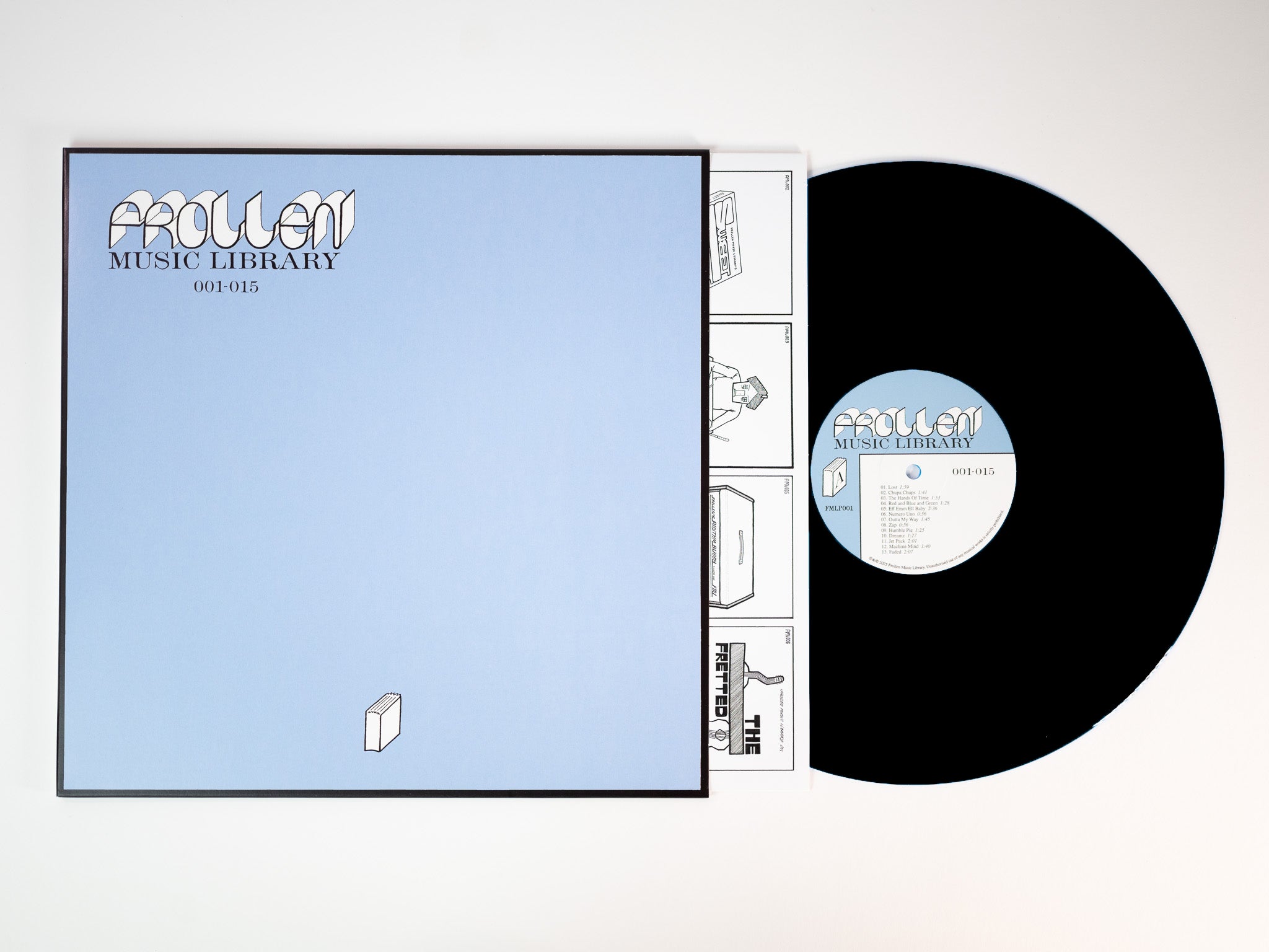 Frollen Music Library 001-015 LP vinyle bleu hip-hop