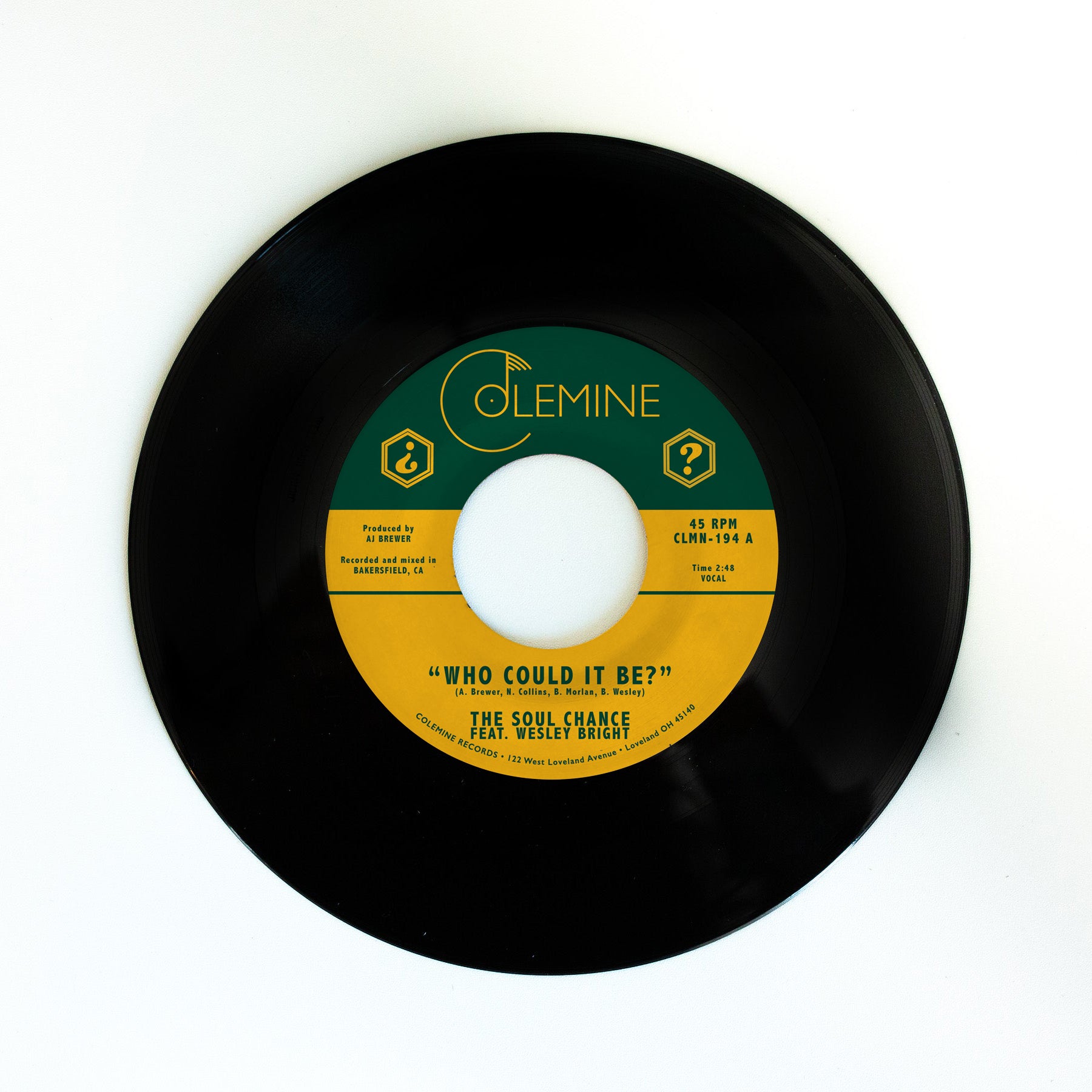 Soul Chance Wesley Bright Who Could It Be 45T couleur