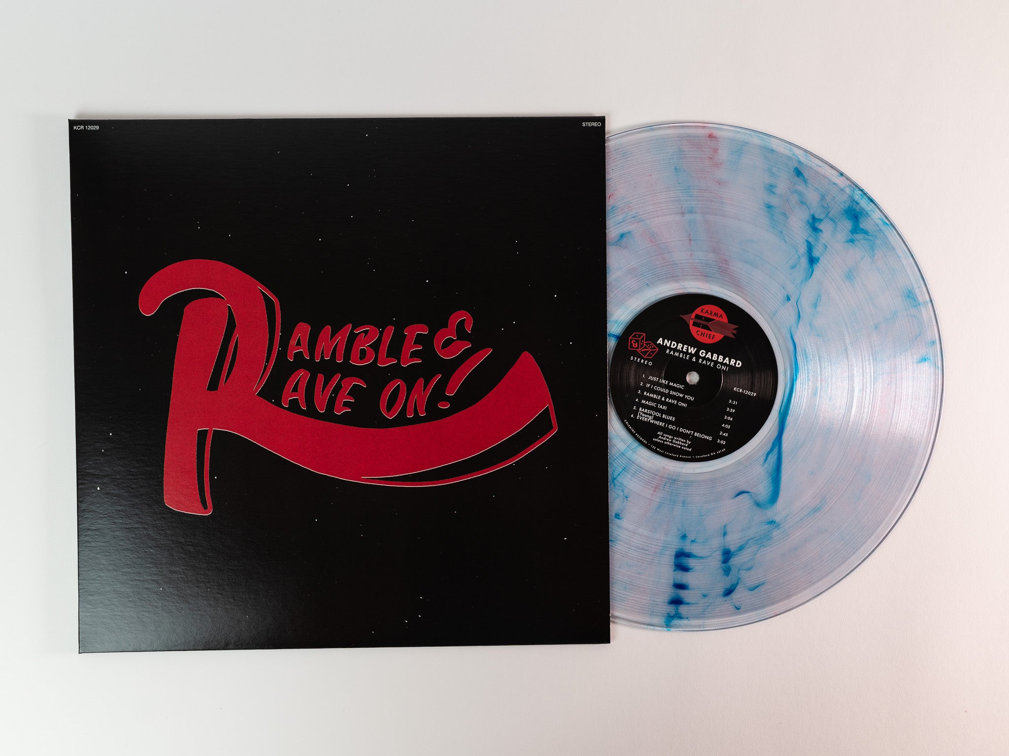 Andrew Gabbard Ramble & Rave On! vinyle LP noir rock indie