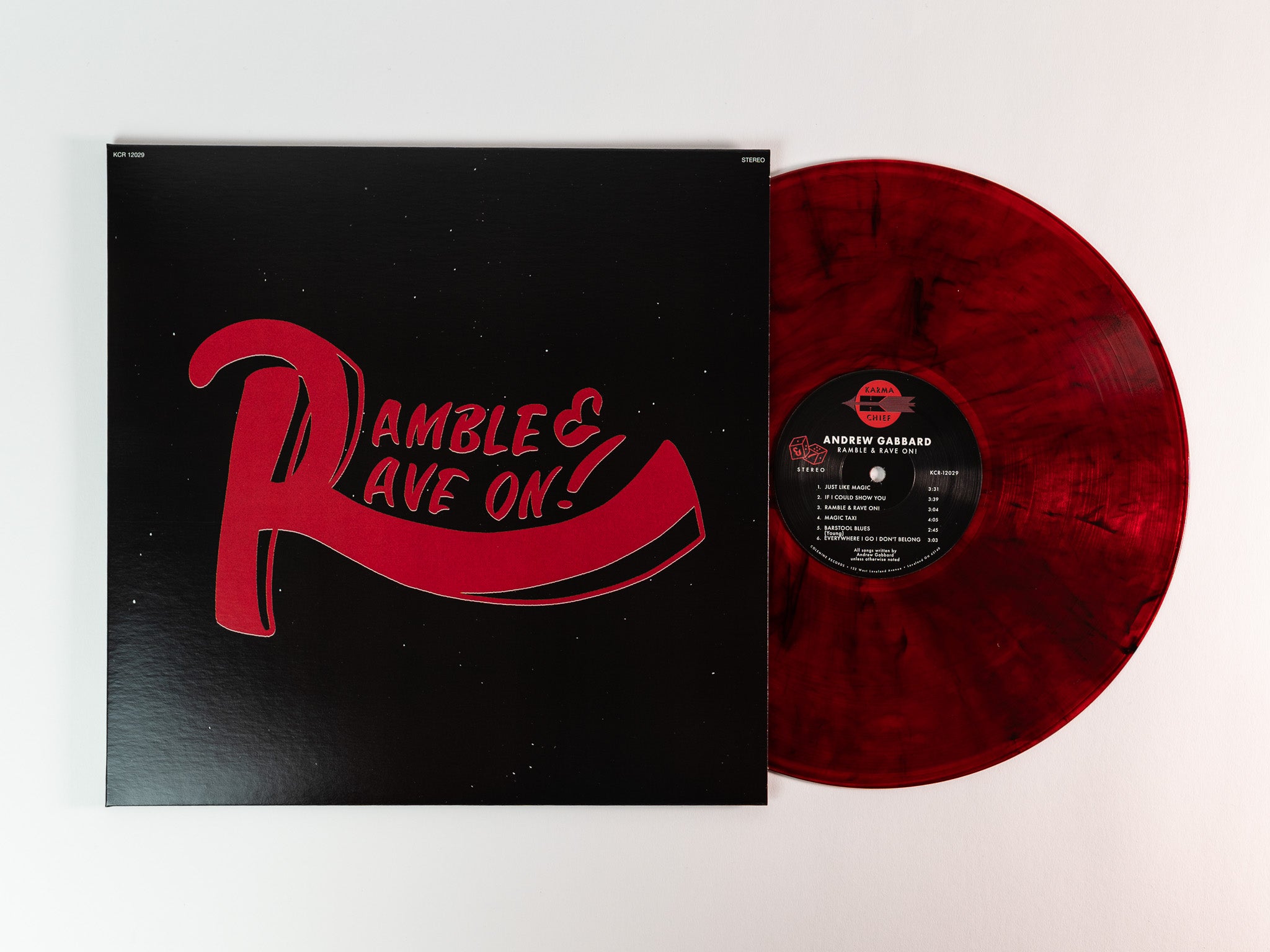 Andrew Gabbard Ramble & Rave On! vinyle LP noir rock indie