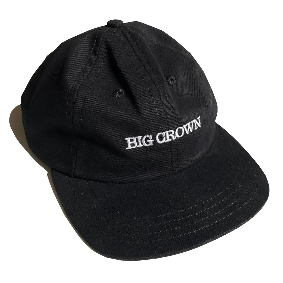 Big Crown Logo Cap casquette noire broderie blanche snapback