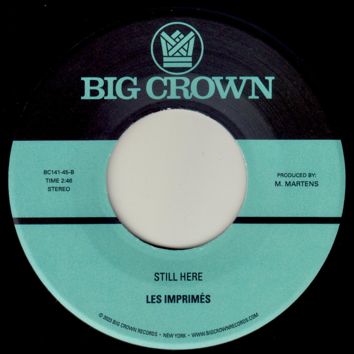 Big Crown Records Falling Away b/w Still Here 45 tours 7"