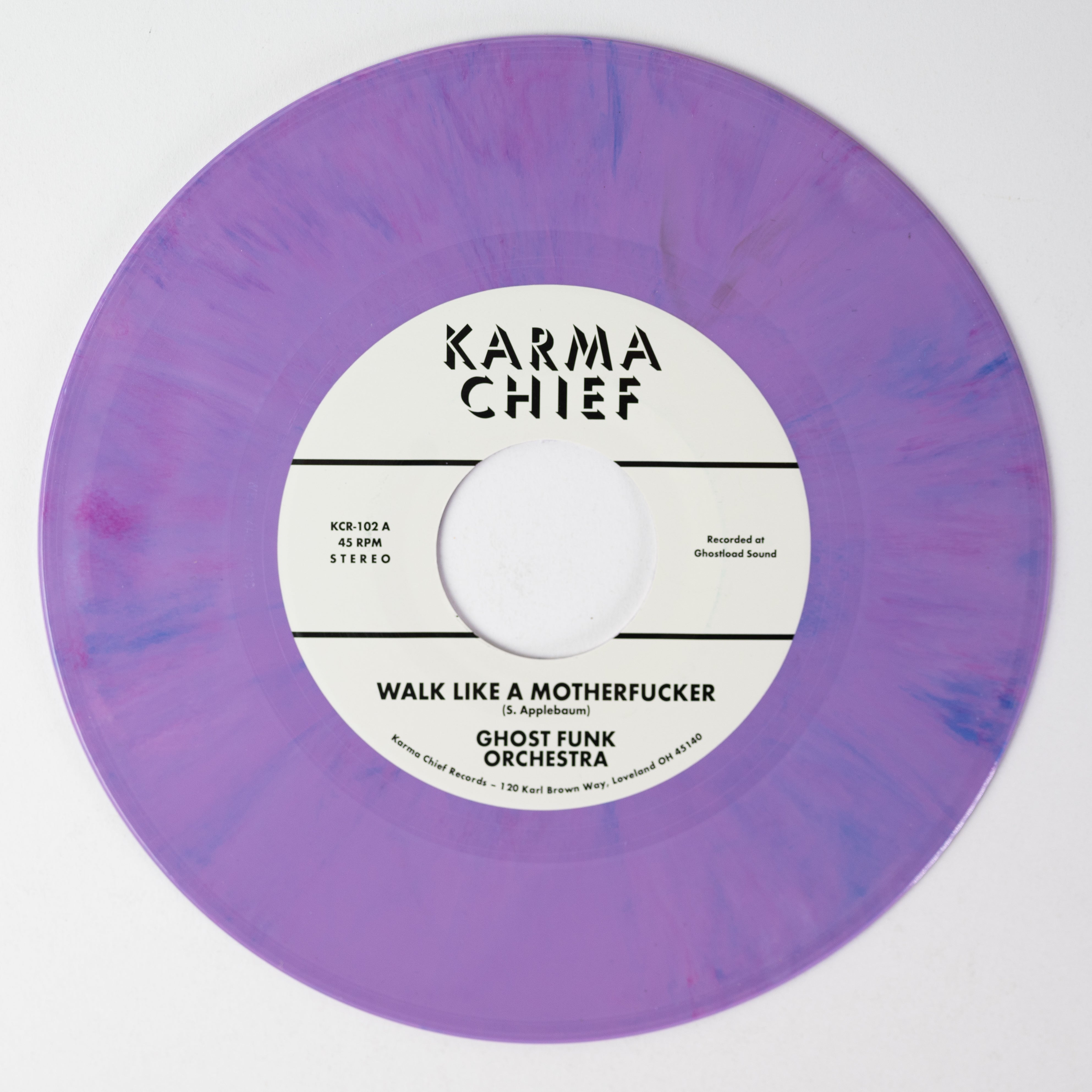 Ghost Funk Orchestra Walk Like A Motherfucker 45T violet funk