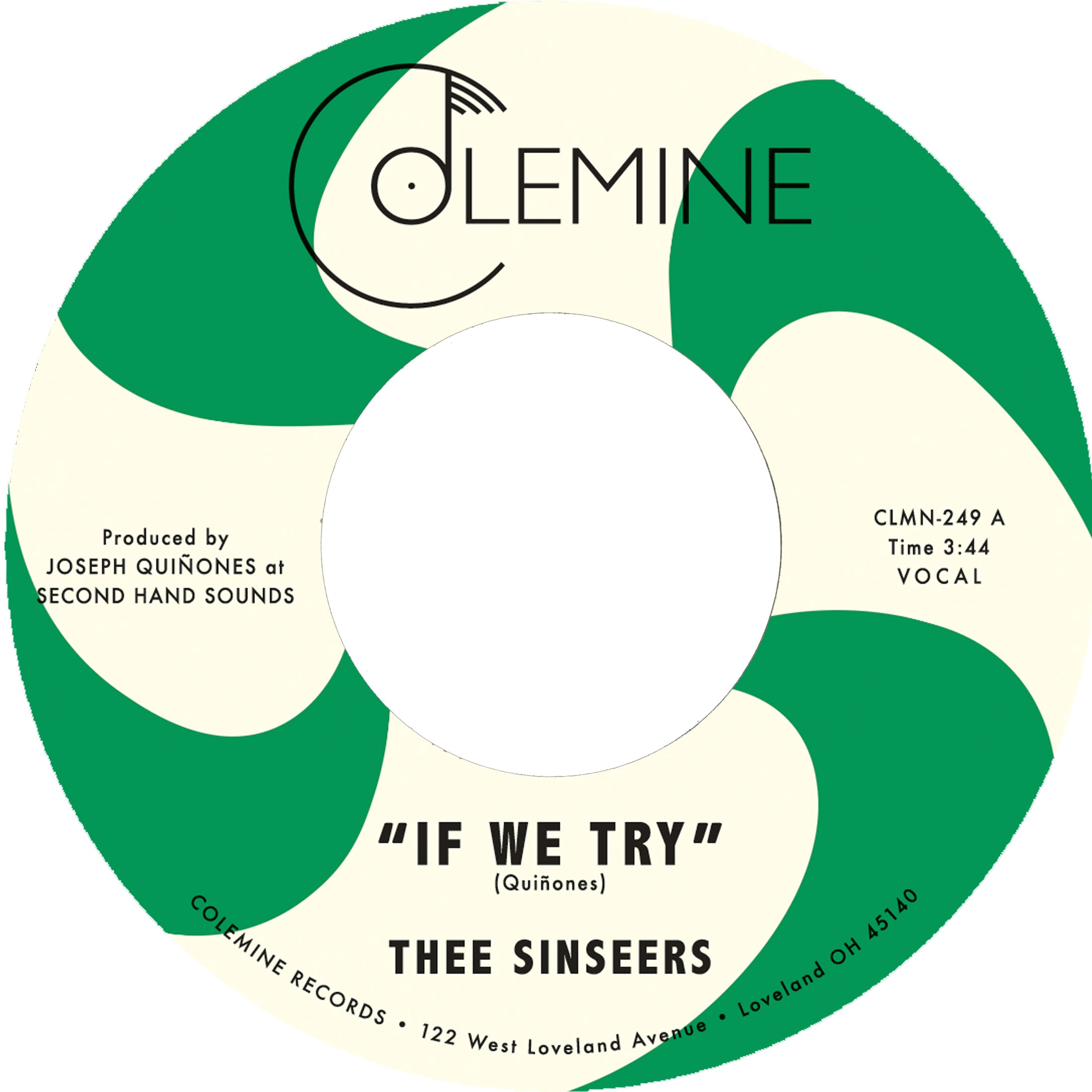 Thee Sinseers If We Try Vinyle 45T couleur sweet soul